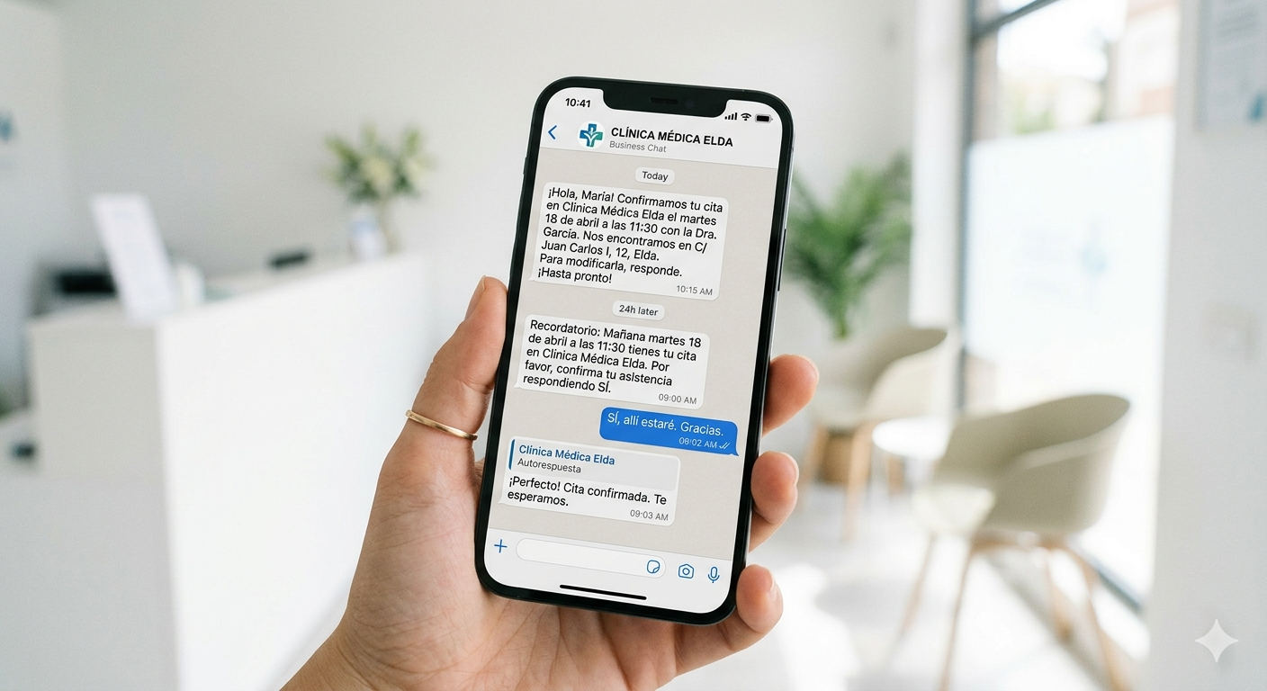 Automatización de confirmaciones y recordatorios de citas médicas por WhatsApp