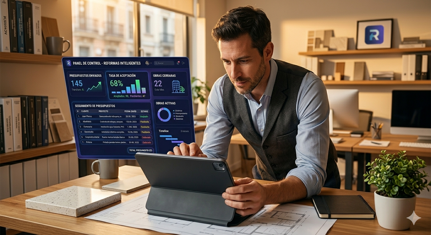 Panel de control de presupuestos automáticos para reformas