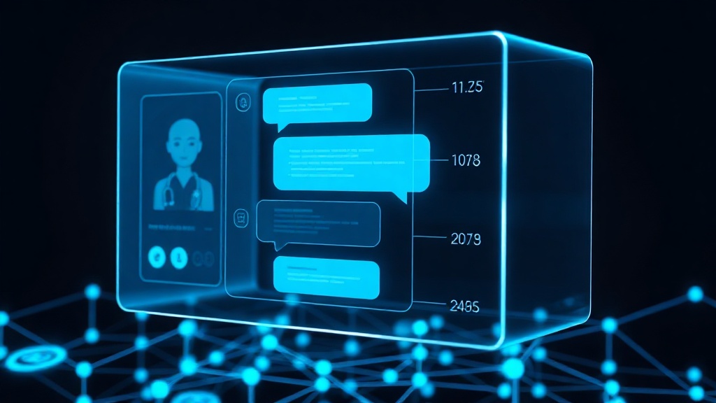 Sistema de inteligencia artificial gestionando citas médicas automáticamente en clínica