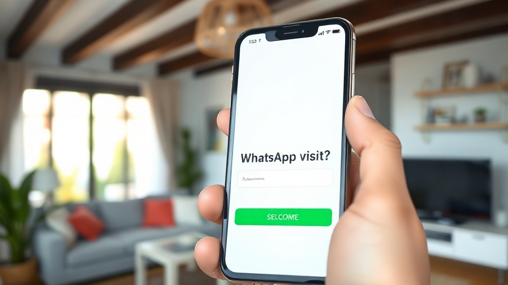 Comprador recibiendo confirmación de visita inmobiliaria por WhatsApp en Barcelona con chatbot IA NexoraSuite