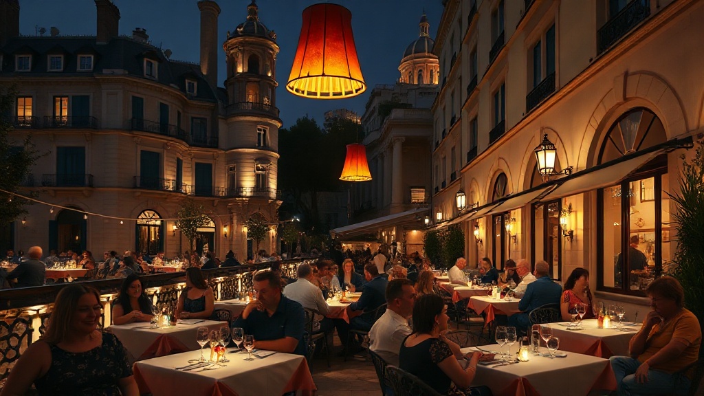 Chatbot para restaurantes Barcelona: terraza de restaurante barcelonés llena de clientes gracias a sistema de reservas automáticas