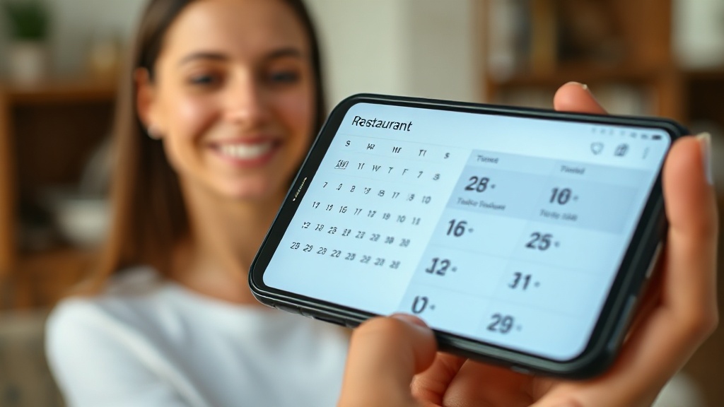 Cliente reservando restaurante online desde móvil de forma sencilla con sistema digital
