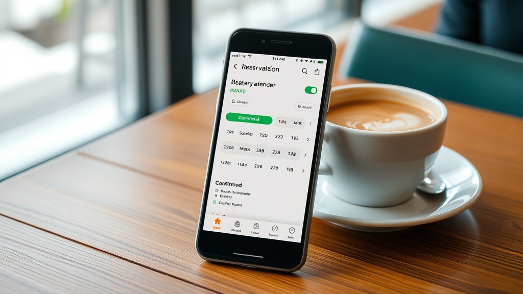 Sistema de confirmación automática de reservas restaurante en aplicación móvil