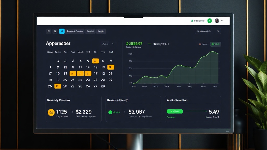 Dashboard con métricas de automatización y agenda llena en negocio de belleza