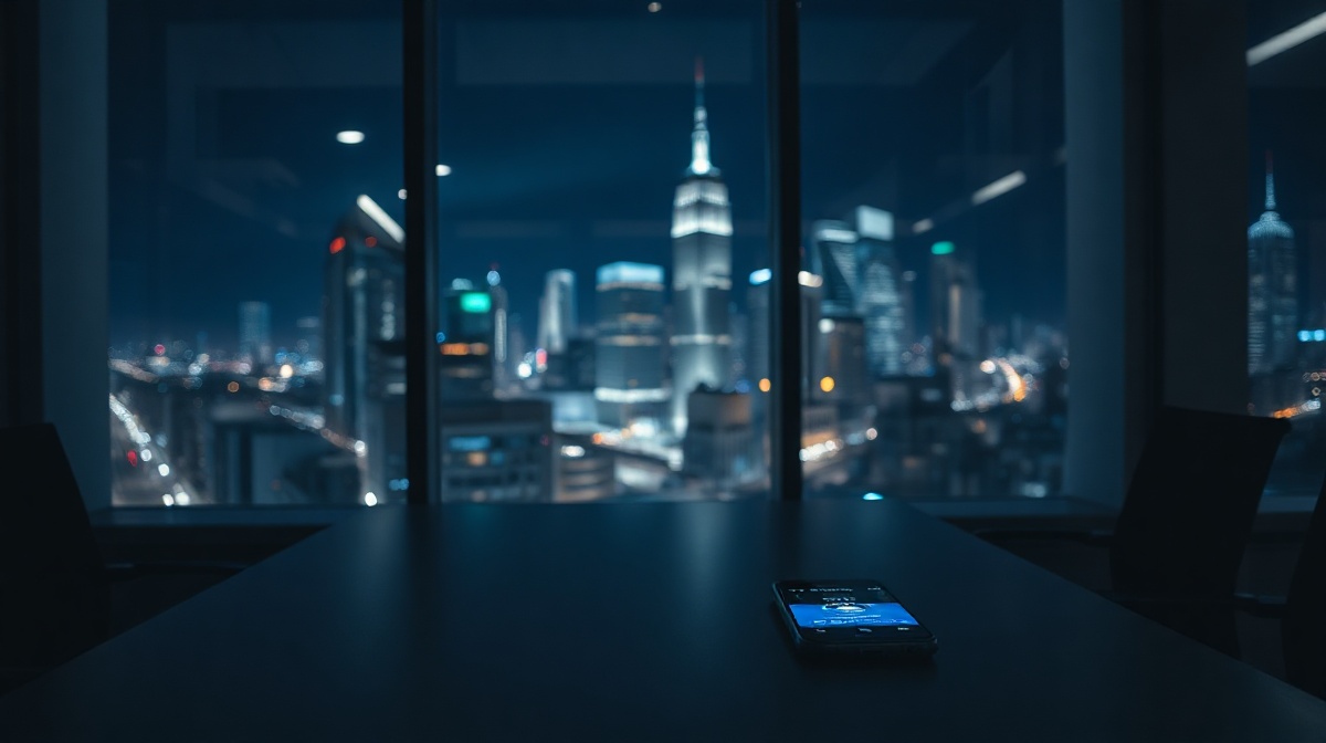 Consultas fuera de horario inmobiliaria: oficina vacía de noche