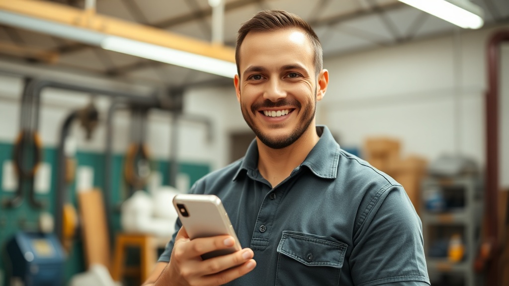 Profesional registrándose en TalentLocal desde el móvil